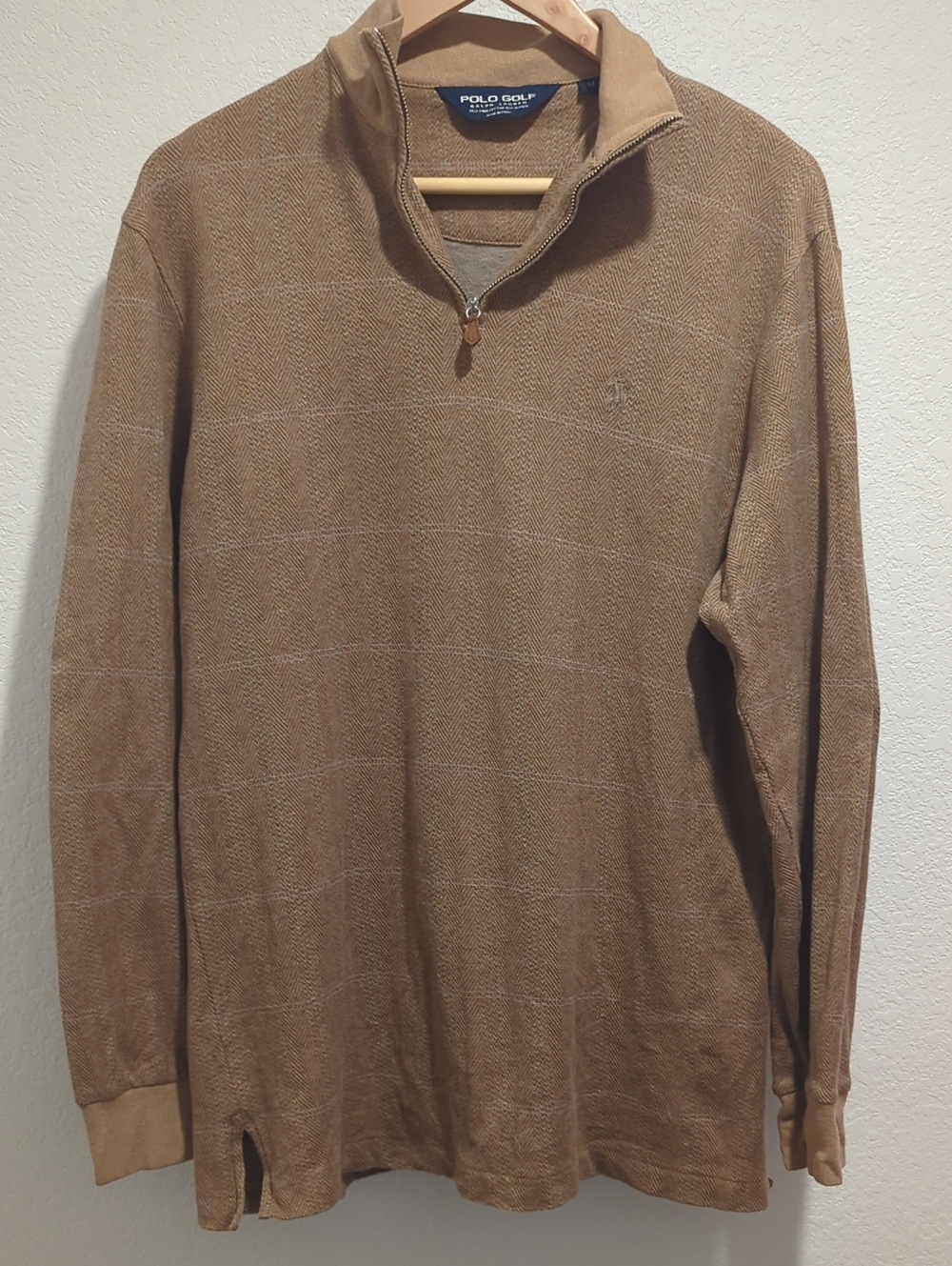 Men's Medium Polo Golf Ralph Lauren 1/4 Zip Pullover Pima Cotton Alpaca Blend